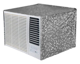 Kuber Industries PVC Check Print Dustproof Window A/C Cover For Outdoor For 1.5 Ton (Grey)